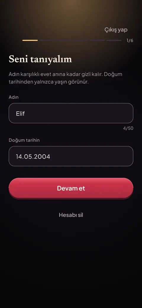 Name and birth date